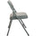 Advantage Grey Padded Metal Folding Chair - Grey 1-in Fabric Seat - Flash Furniture
