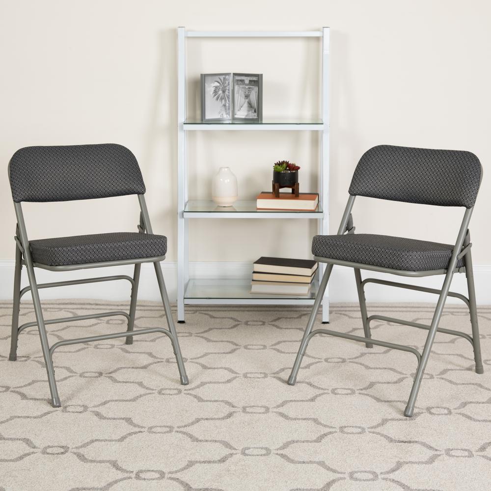 Set of 2: Padded Metal Folding Chair - Flash Furniture
