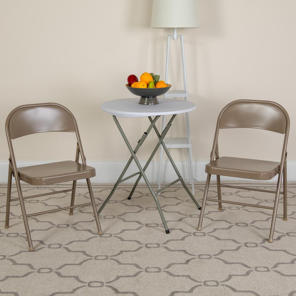 Set of 2 Metal Folding Chairs - Flash Furniture