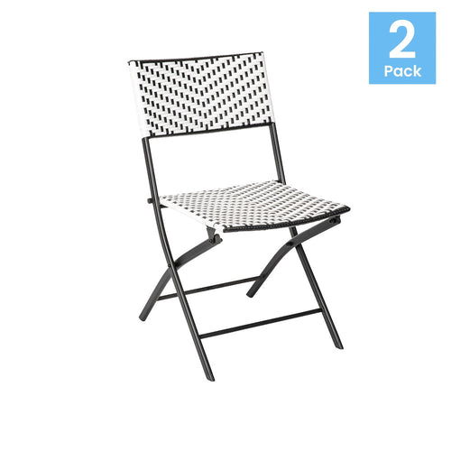 Set of 2 Modern Folding French Bistro Chairs - Flash Furniture