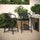 Set of 2 Rattan Restaurant Barstool with Black Aluminum Frame, Black - Flash Furniture