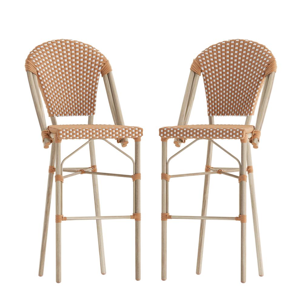 2PK Black/White Paris Chair - Flash Furniture