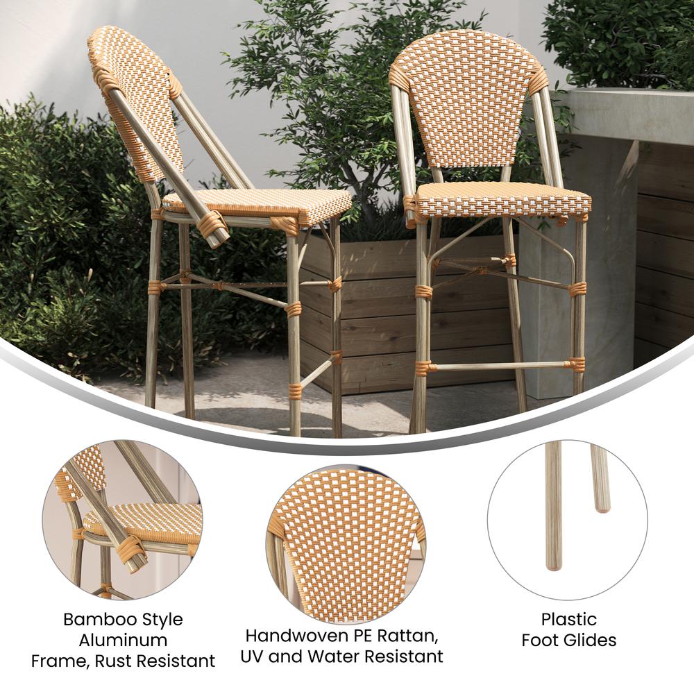 2PK Black/White Paris Chair - Flash Furniture