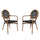 Set of 2 Classic Commercial Grade Bistro Chairs, Black/Natural Frame - Flash Furniture