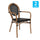 Set of 2 Classic Commercial Grade Bistro Chairs, Black/Natural Frame - Flash Furniture