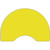 48''W x 96''L Kidney Yellow HP Activity Table - Standard Height Adjustable Legs - Flash Furniture
