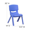 Set of 4 Plastic School Chairs - Flash Furniture