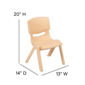 Set of 4 Plastic School Chairs - Flash Furniture