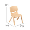 Set of 4 Plastic School Chairs - Flash Furniture