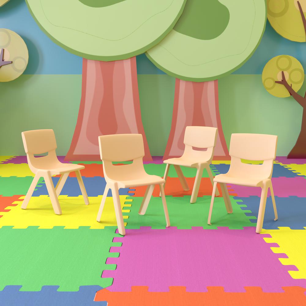 Set of 4 Plastic School Chairs - Flash Furniture