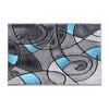 2' x 3' Blue Abstract Pattern Area Rug - Olefin Rug - Flash Furniture