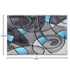 2' x 3' Blue Abstract Pattern Area Rug - Olefin Rug - Flash Furniture