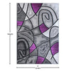 5' x 7' Purple Abstract Area Rug - Olefin Rug - Flash Furniture