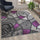 5' x 7' Purple Abstract Area Rug - Olefin Rug - Flash Furniture