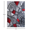 5' x 7' Red Abstract Area Rug - Olefin Rug - Living Room, Bedroom,, Family Room - Flash Furniture