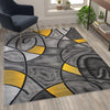 5' x 7' Yellow Abstract Area Rug - Olefin Rug - Flash Furniture