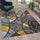 5' x 7' Yellow Abstract Area Rug - Olefin Rug - Flash Furniture