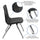 Advantage Black Student Stack School Chair - 12-inch - Flash Furniture