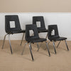 Advantage Black Student Stack School Chair - 12-inch - Flash Furniture