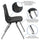 Advantage Black Student Stack School Chair - 14-inch - Flash Furniture