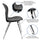 Advantage Titan Black Student Stack School Chair - 18-inch - Flash Furniture