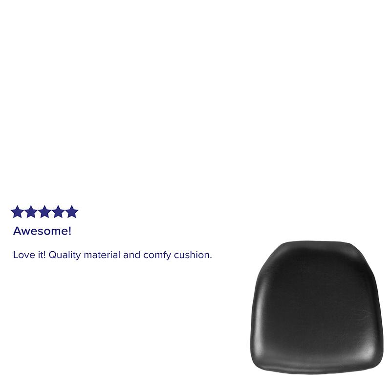 Hard Black Vinyl Chiavari Chair Cushion - Flash Furniture
