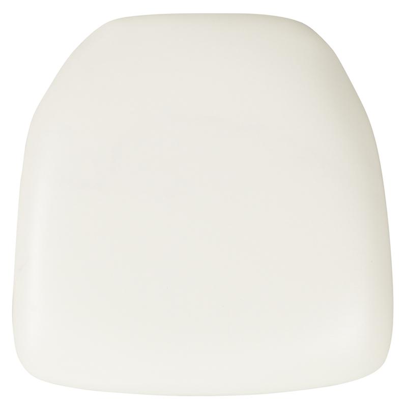 Hard White Vinyl Chiavari Chair Cushion - Flash Furniture