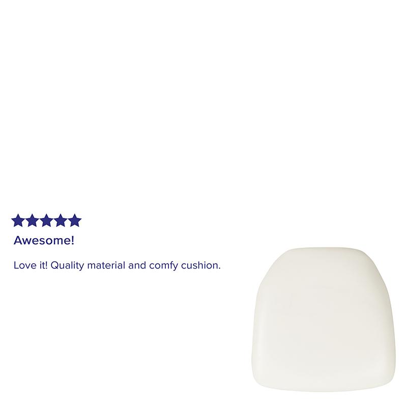 Hard White Vinyl Chiavari Chair Cushion - Flash Furniture