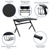 Black Gaming Desk and Orange/Black Racing Chair Set - Flash Furniture