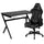 Black Gaming Desk and Gray/Black Reclining Gaming Chair Set - Flash Furniture