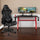 Red Gaming Desk and Gray Reclining Gaming Chair Set - Flash Furniture