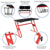 Red Gaming Desk and Red/Black Reclining Gaming Chair Set - Flash Furniture
