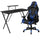 Black Gaming Desk and Blue Reclining Gaming Chair Set - Flash Furniture