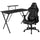 Black Gaming Desk and Gray Reclining Gaming Chair Set - Flash Furniture