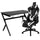 Black Gaming Desk and Black Footrest Reclining Gaming Chair Set - Flash Furniture