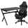 Black Gaming Desk and Gray Footrest Reclining Gaming Chair Set - Flash Furniture