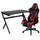 Black Gaming Desk and Red/Black Footrest Reclining Gaming Chair Set - Flash Furniture