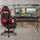 Gaming Desk/Headphone Hook/Removable Mousepad Top & Red Back/Arms Gaming Chair - Flash Furniture