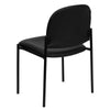 Comfort Black Vinyl Stackable Steel Side Reception Chair - Flash Furniture