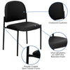 Comfort Black Vinyl Stackable Steel Side Reception Chair - Flash Furniture