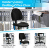 Black Fabric Drafting Chair (Cylinders: 22.5''-27''H or 26''-30.5''H) - Flash Furniture