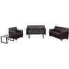 Diplomat Reception Set in Brown LeatherSoft - Flash Furniture