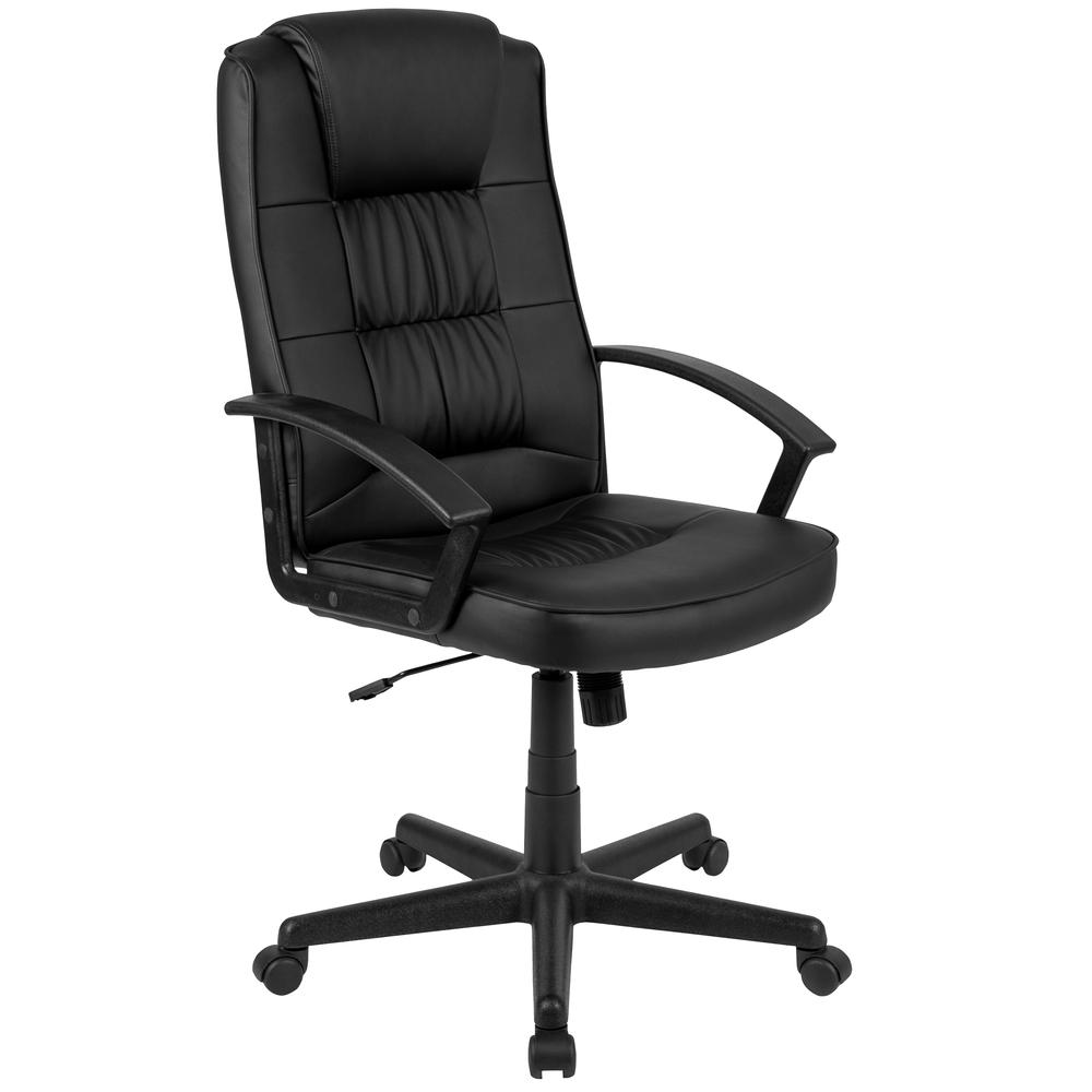 Flash Fundamentals High Back Black Task Office Chair with Arms - Flash Furniture