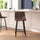 Armless 24 Inch Counter Height Stools w/Footrests in Chocolate Brown, Set of 2 - Flash Furniture