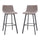 Armless 30 Inch Bar Height Barstools with Footrests in Gray, Set of 2 - Flash Furniture