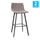 Armless 30 Inch Bar Height Barstools with Footrests in Gray, Set of 2 - Flash Furniture