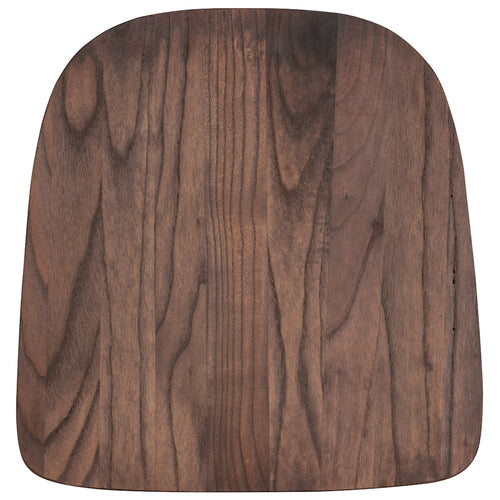 Rustic Walnut Wood Seat for Colorful Metal Chairs - Flash Furniture