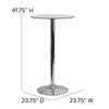 23.75'' Round Glass Table with 41.75''H Chrome Base - Flash Furniture