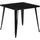 Commercial Grade 31.75'' Square Black Metal Indoor-Outdoor Table - Flash Furniture
