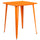 Commercial Grade 31.5'' Square Orange Metal Indoor-Outdoor Bar Height Table - Flash Furniture